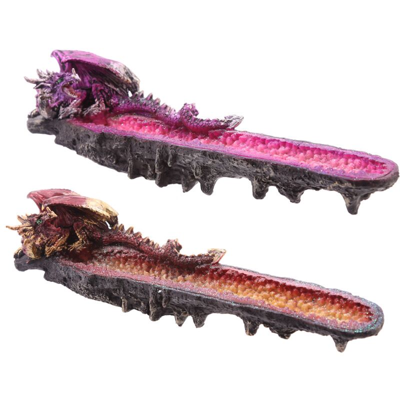 Geode dragon rock røgelsesholder