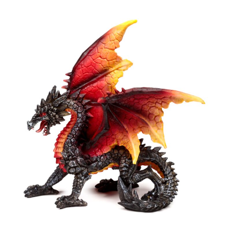 Dark legends beskytter af natten obsidian ilddrage 17 cm