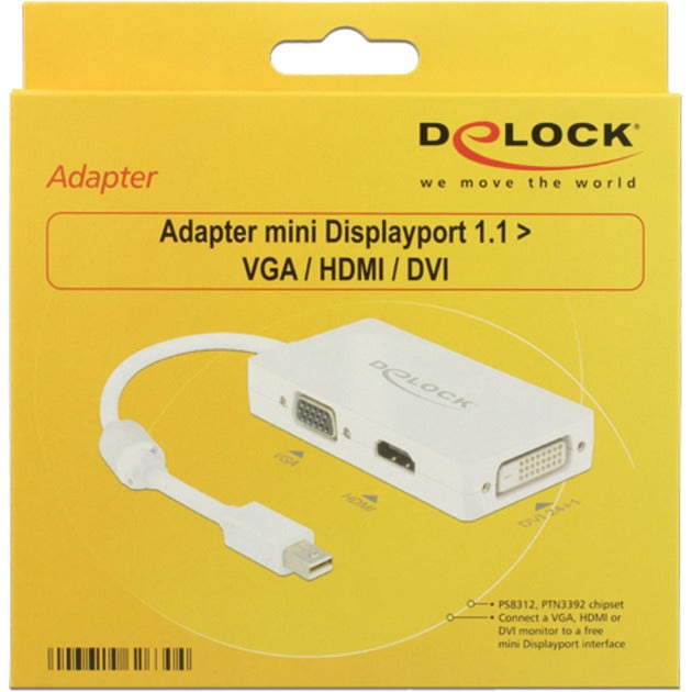 Delock Adapter Mini DisplayPoort til VGA HDMI DVI