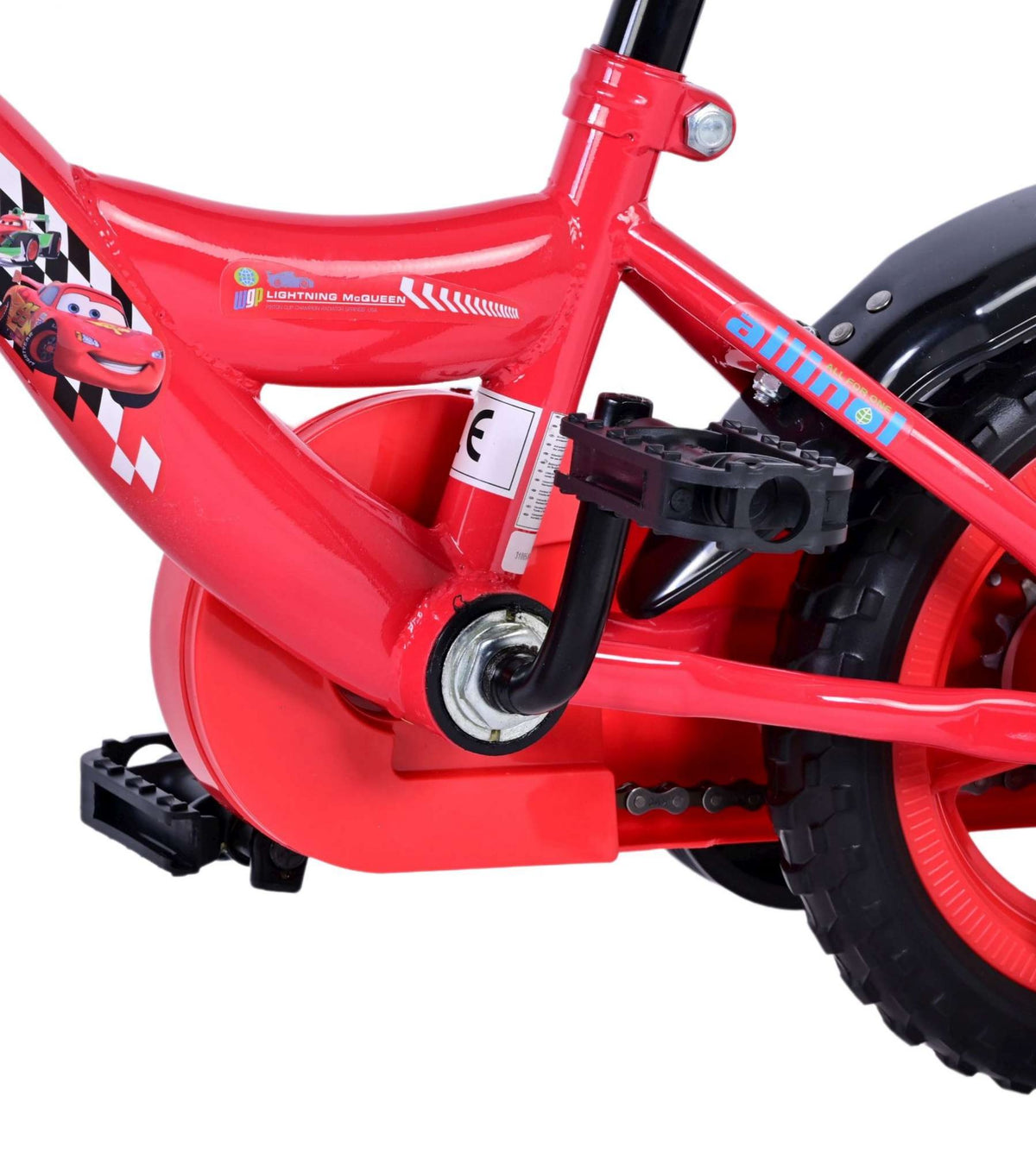 Disney Cars Children's Bicycle - Drenge - 10 tommer - Rød - Fanger