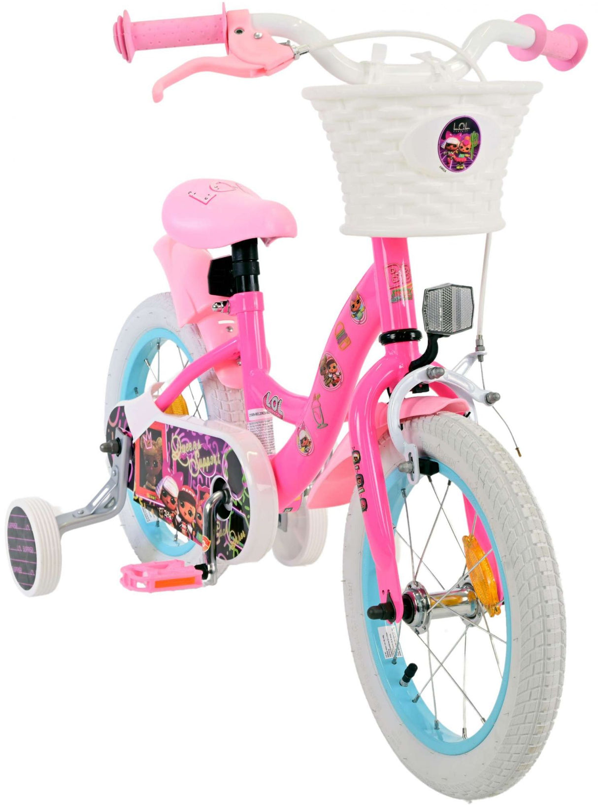 Volare dukker børnecykel - piger - 14 tommer - pink