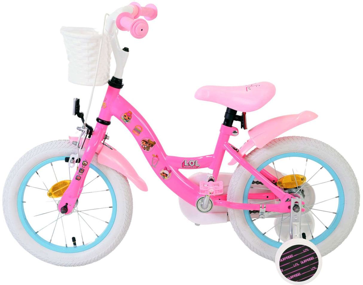 Volare dukker børnecykel - piger - 14 tommer - pink