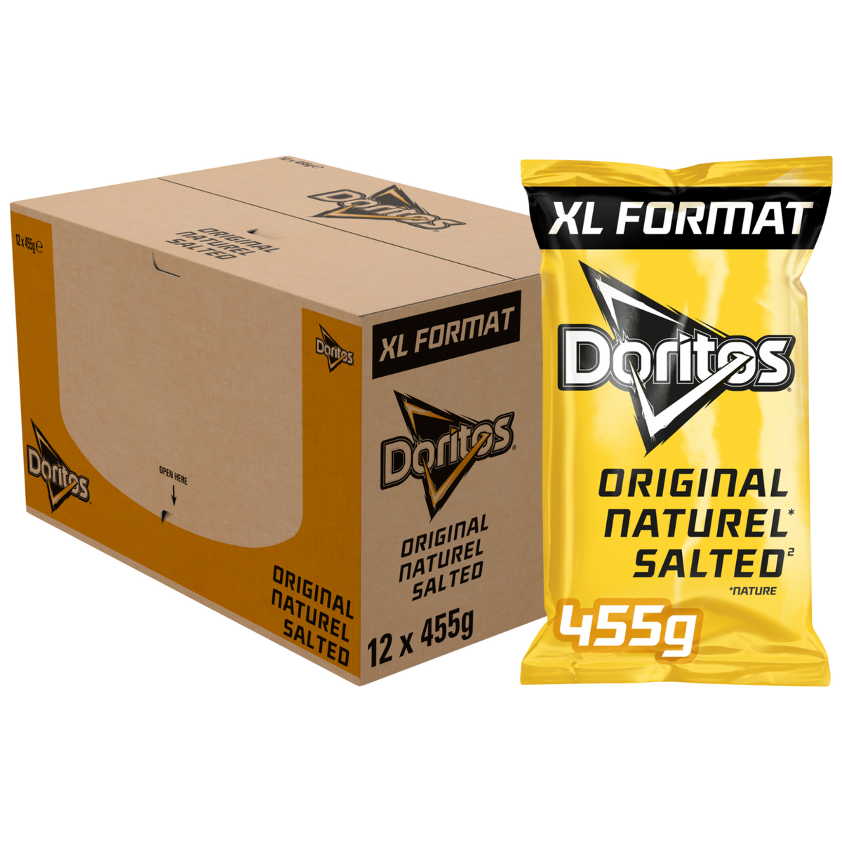 Doritos naturlige tortillachips (12x 455gr)