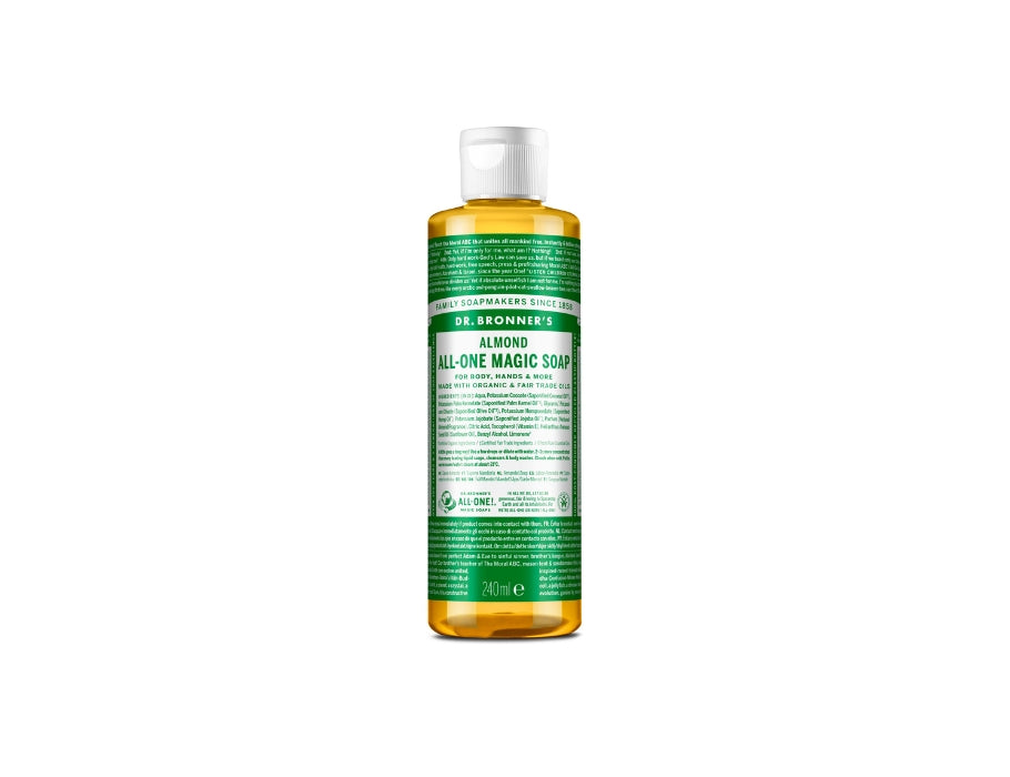 Dr. Bronner's flydende sæbe - ren castilla - mandel - 240 ml