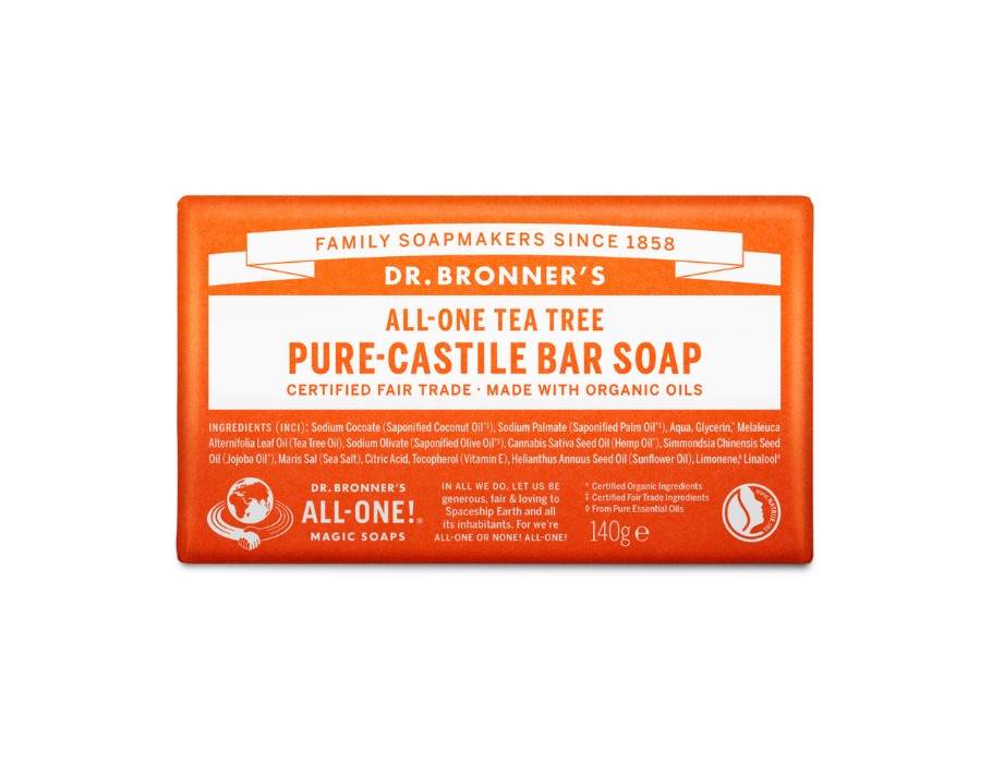 Dr. Bronners sæbebar - ren castilien - tetræ