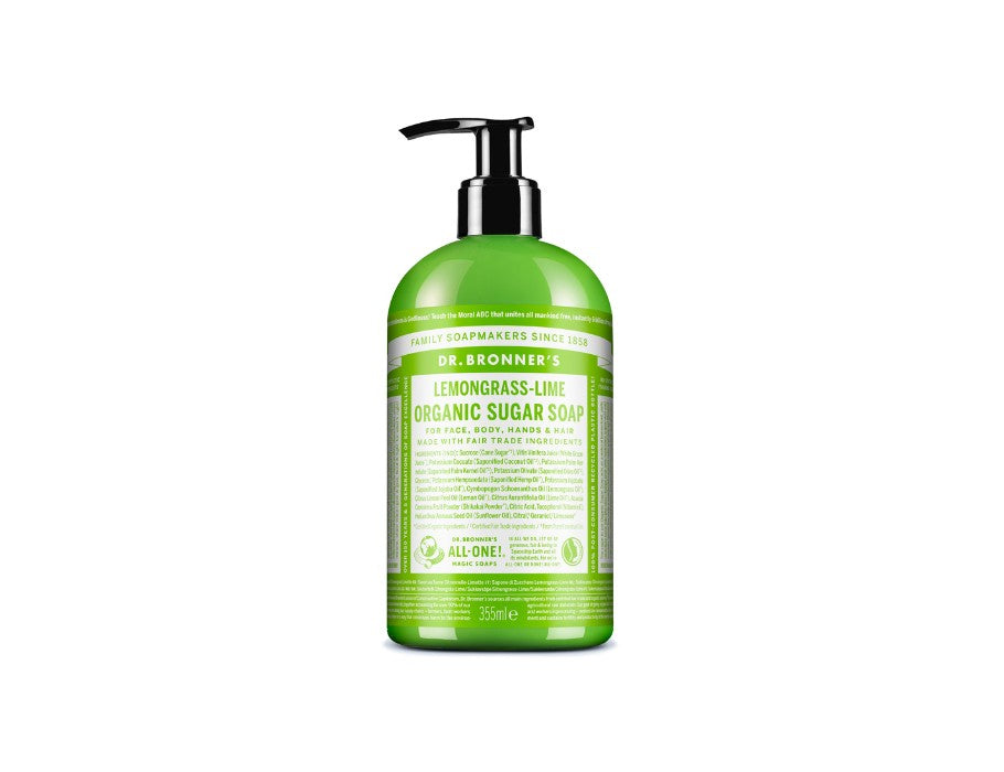 Dr. Bronner's Sæbepumpe - Citrongræslime - 355 ml