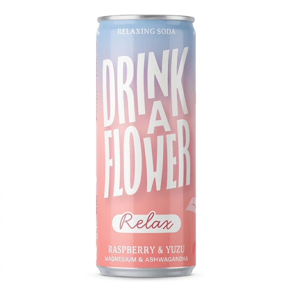 Drik en blomst relax hindbær yuzu (12x 250 ml)
