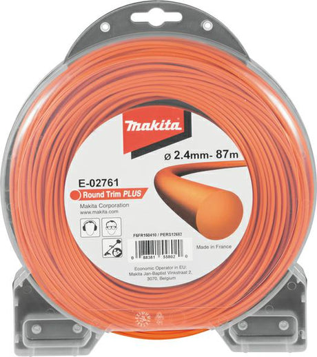 Makita tilbehør klippelinje 2,4 mm x 87 m rund | orange - e-02761