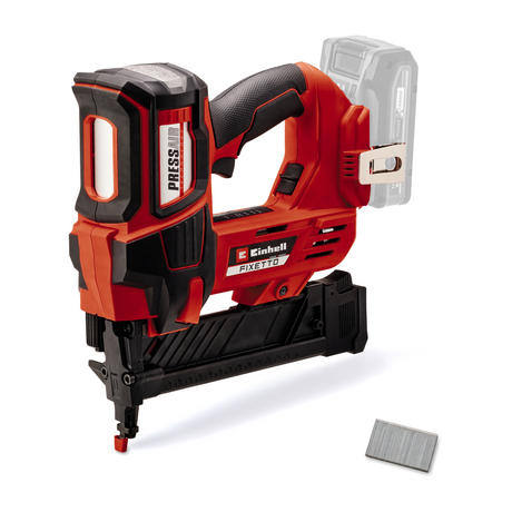 Einhell professionel batteri sømpistol fixetto 18 38 s li solo - power x-change - 18v li-ion - max. 60 skud i minuttet - inkl. 500 hæfteklammer - ekskl. batteri og oplader