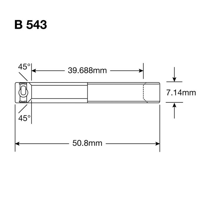 Enduro lejer b 543 2rs max - abec 3 max (vinkelkontakt) - 1 9 16''x2''x9 32''