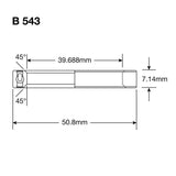 Enduro lejer b 543 2rs max - abec 3 max (vinkelkontakt) - 1 9 16''x2''x9 32''