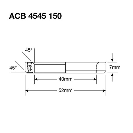 Enduro lejer acb 4545 150 ss - 440c rustfri (vinkelkontakt) - 40x52x7 (45x45°)