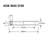 Enduro lejer acb 3645 3748 bo - abec 5 - sort oxid (vinkelkontakt) - 37x48x6,5 (36x45°)
