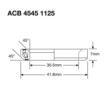 Enduro lejer acb 4545 1125 ss - 440c rustfri (vinkelkontakt) - 30,5x41,8x6,5 (45x45°)