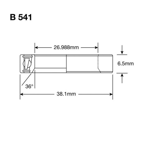 Enduro lejer b 541 ss - 440c rustfri (vinkelkontakt) - 1 1 16''x1,5''x9 32''