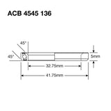 Enduro lejer acb 4545 136 ss - 440c rustfri (vinkelkontakt) - 32,75x41,75x6 (45x45°)