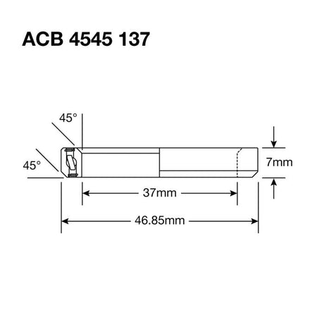 Enduro lejer acb 4545 137 ss - 440c rustfri (vinkelkontakt) - 37x46,85x7 (45x45°)
