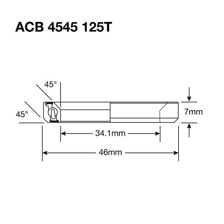 Enduro lejer acb 4545 125t ss - 440c rustfri (vinkelkontakt) - 34,1x46x7 (45x45°)