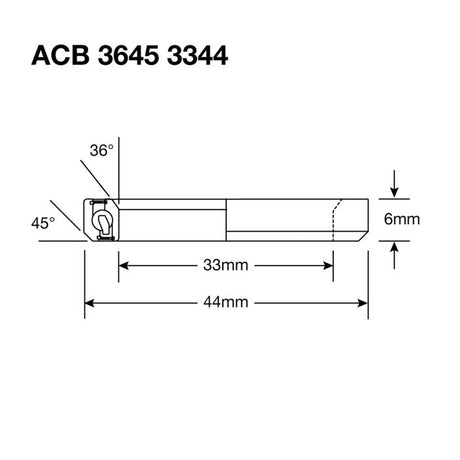 Enduro lejer acb 3645 3344 ss - 440c rustfri (vinkelkontakt) - 33x44x6 (36x45°)