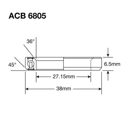 Enduro lejer acb 6805 ss - 440c rustfri (vinkelkontakt) - 27,15x38x6,5 (36x45°)