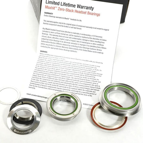 Enduro lejer headset - maxhit zero stack - 44mm 56mm (1.125'' 1.5'') - sort