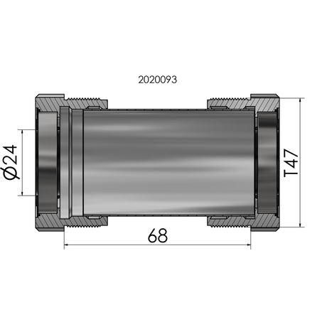 Plade Scoop Elvedes Thread Fit T47 Shimano Ekstern 68 mm