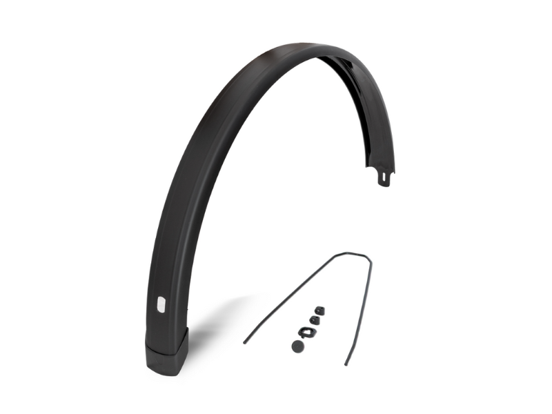 Eurofender EF stænkskærm bagtil tempo firkantet 28 tommer 72mm sort
