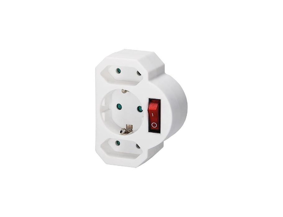 EGB distributionsstik med switch 3 -forbindelser hvid