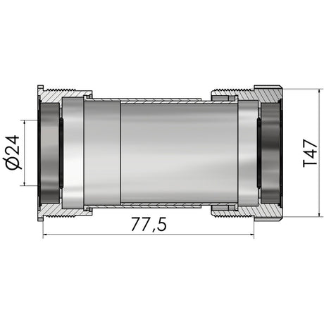 Elvedes bundbeslagsgevind passer til t47a (cerv�lo) til 24 mm shimano