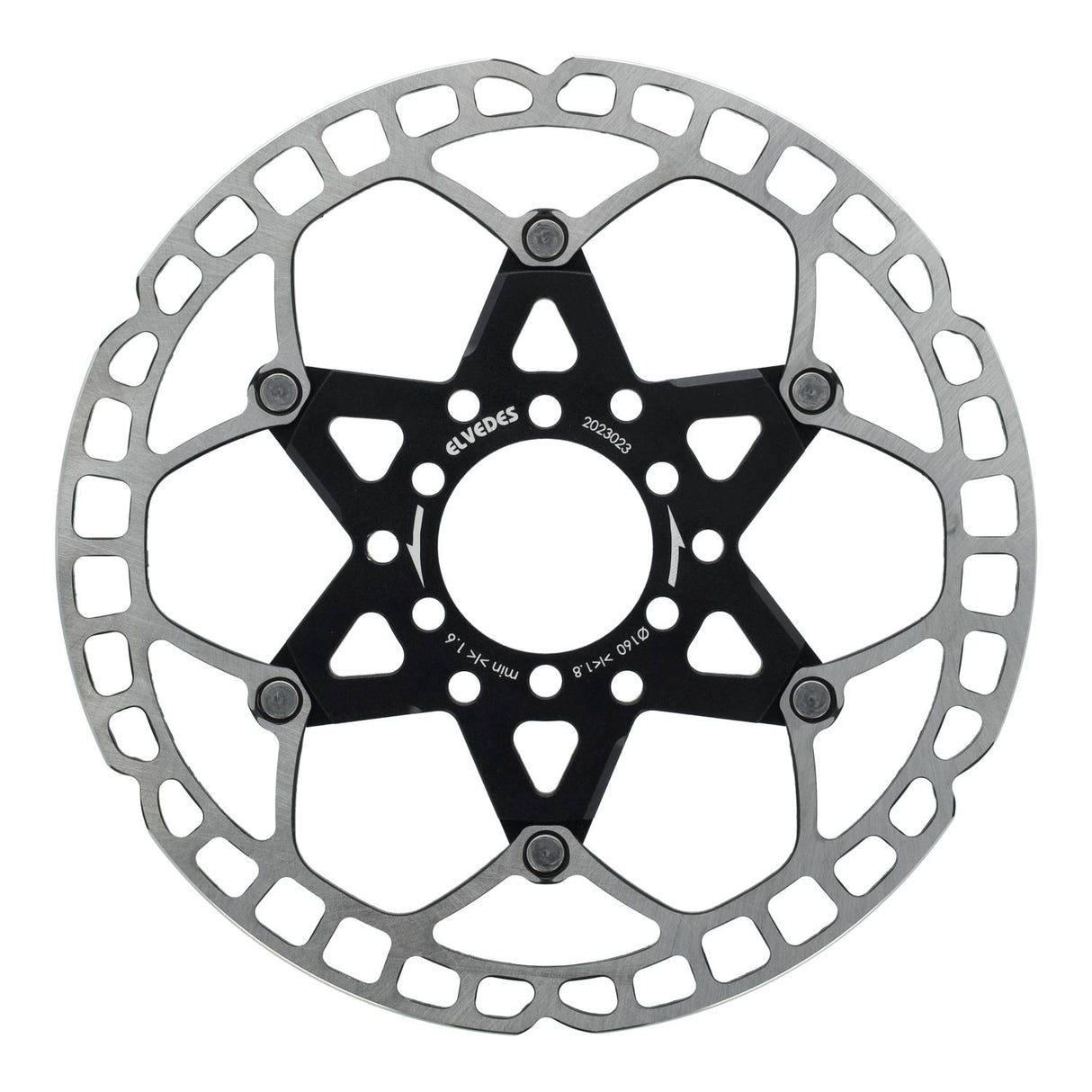 Elvedes bremseskive 6-huls �160mm t=1,8mm letvægts