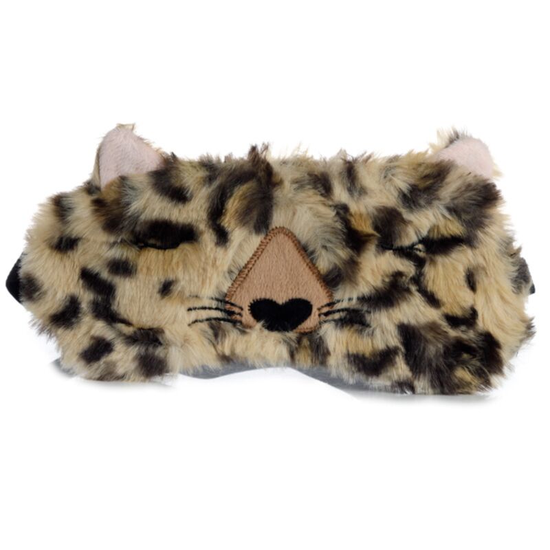 Plys adoramals leopard sovemaske