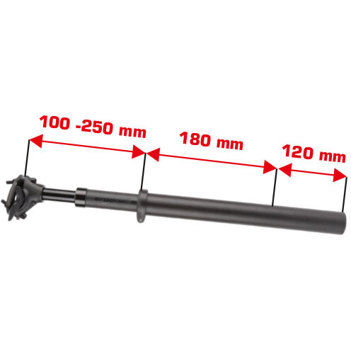 Ergotec federsattelstütze sp-10.0 vario 550 susp. sadelpind sp-10.0 34.9mm
