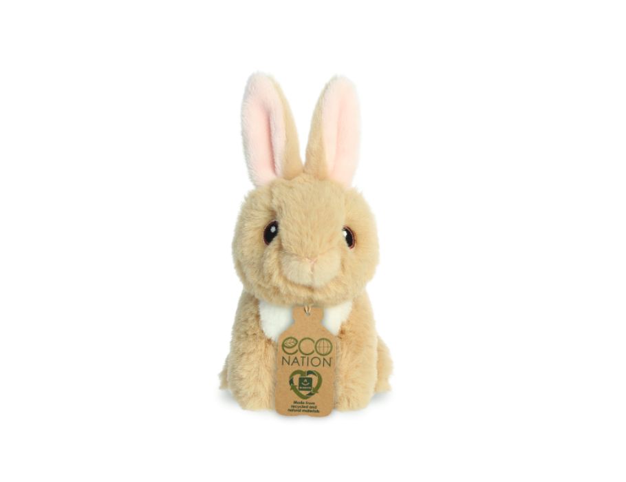 Eco nation plys krammetøj - mini - kanin - 13 cm