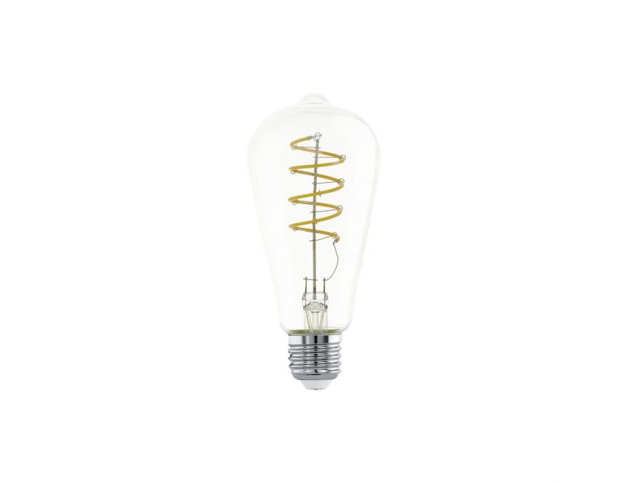 Eglo LED -lampe - E27 - 400 Lm - Oval - Spiral - Clear - 2700K