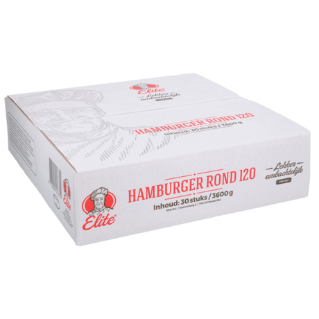 Elite hamburger rund (30x 120 gr)