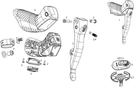 Sram scheibenbremse røde akser e1 skivebremse røde akser e1 højre 950mm line