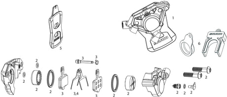 Sram scheibenbremse røde akser e1 skivebremse røde akser e1 venstre 950mm line