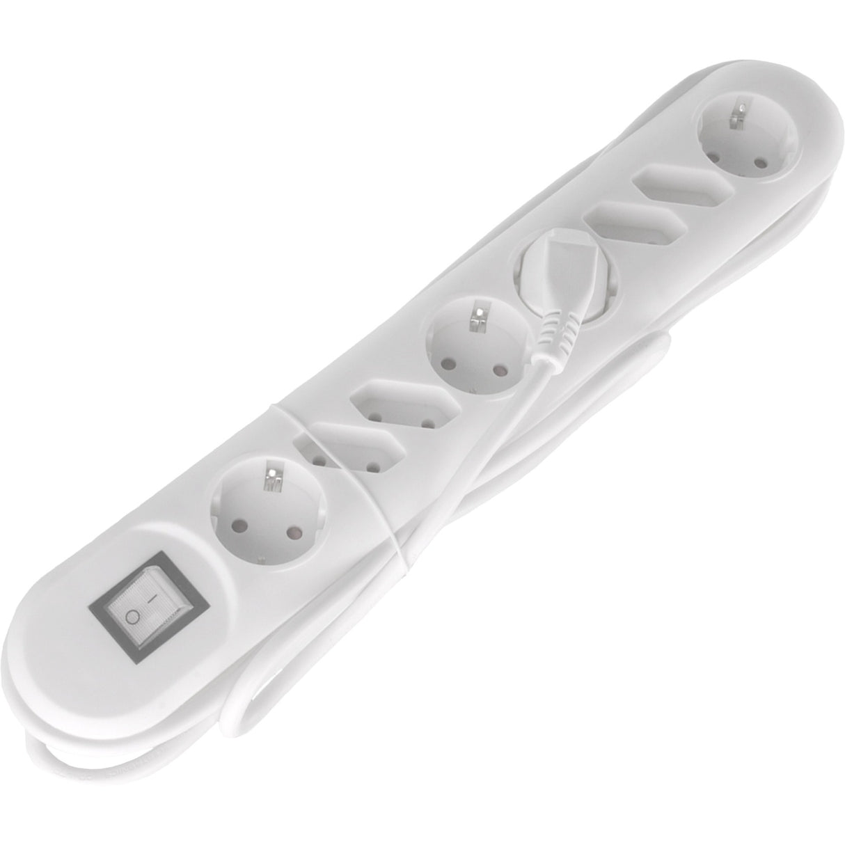 Exin Exin Socket 8 fold 4 EU 4 Red -ground switch