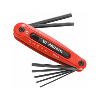 Facom 86a unbrakonøgler 6-sidet, i beslag, metriske størrelser 1,5-6 mm - 86h.je7b