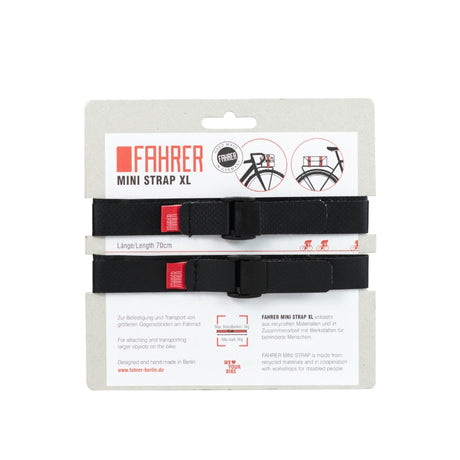 Fahrer cargo mini strop xl 70x2cm sort (2 stk)