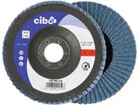 Cibo klapskive 125mm blå 40 fladt rustfrit stål | 10 stk