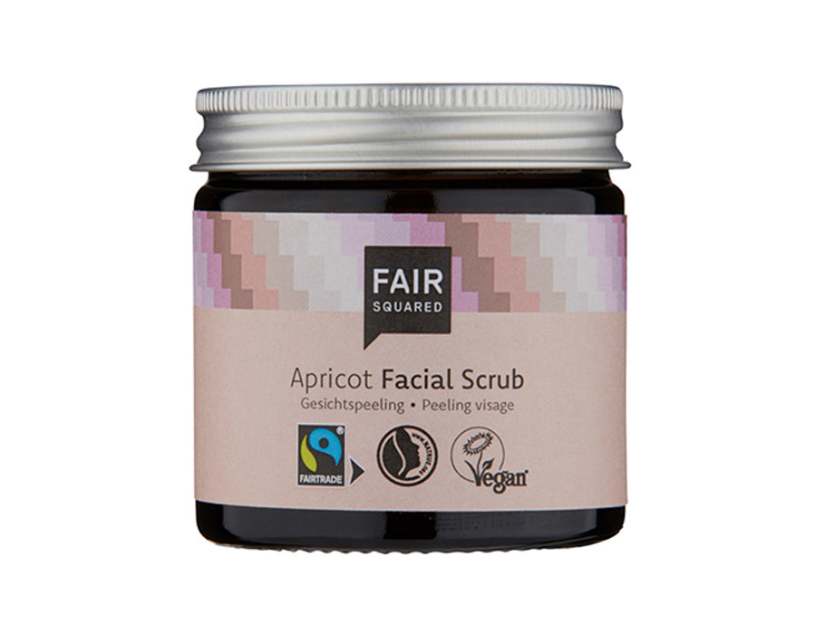 Fair firkantet ansigtsscrub - abrikos - 50 ml