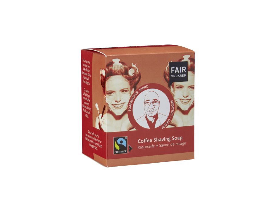 Rimelig firkantet solid barbersæbe - kaffe - 160 gram