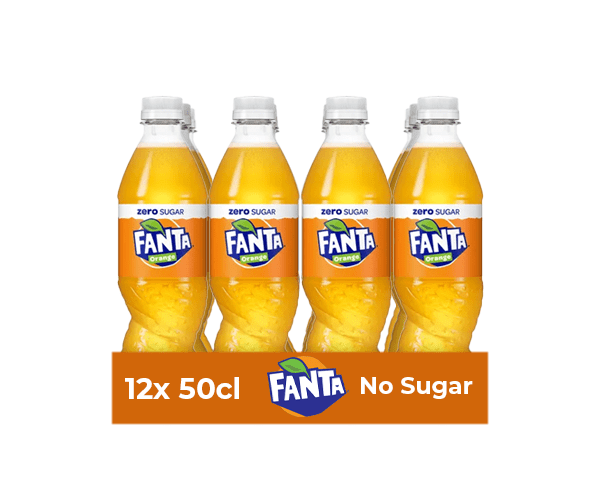 Fanta orange uden sukkerhætte (12x 50cl)