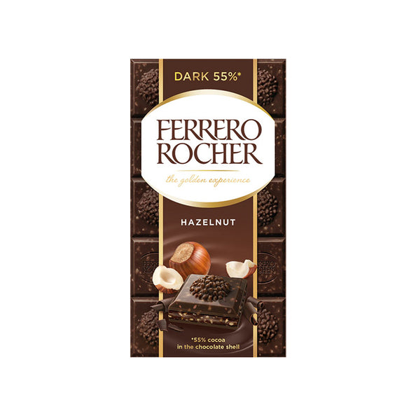 Ferrero rocher tablet mørk hasselnød (8x 90gr)