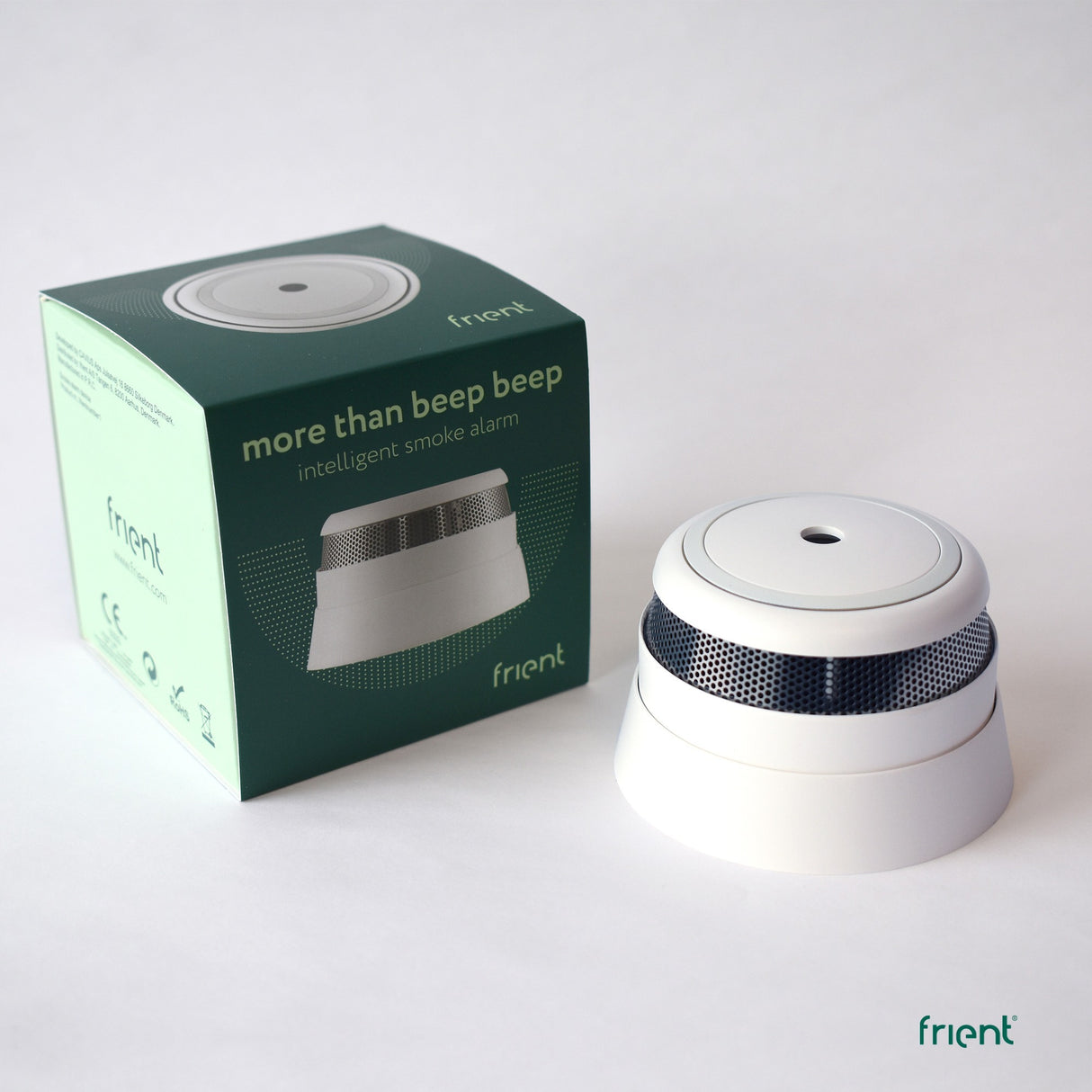 Frient intelligent røgalarmdetektor (hvid, zigbee 3.0)