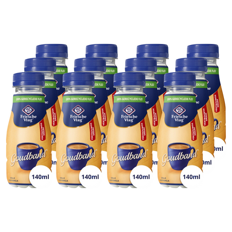 Friesche vlag goudband pet flesje (12x 140ml)