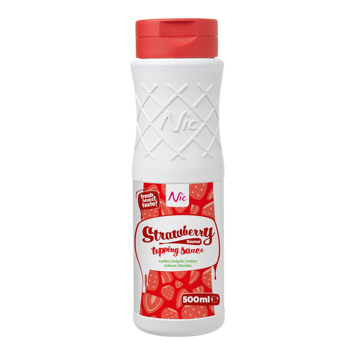 Nic topping jordbær (500 ml)
