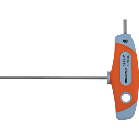 Berner T-unbrakonøgle overlinje sw 3mm x 100mm orange