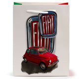 Union fiat 500 retro rød hvid - gavepose medium